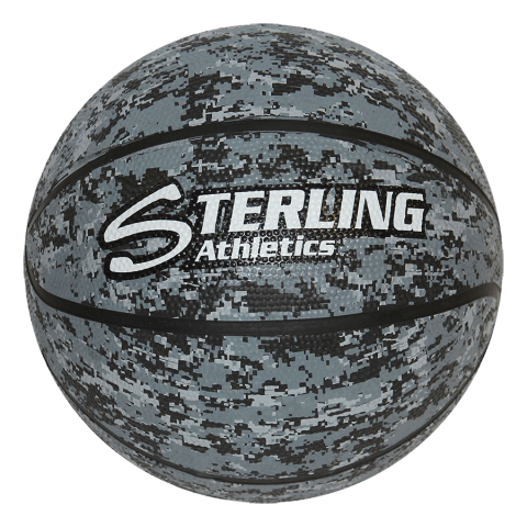 Digital Camo Rubber Camp Basketball - Grey Black Camo