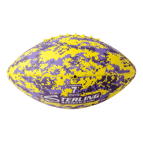 Digital Camo Rubber Camp Football - Yellow:Purple:Gold