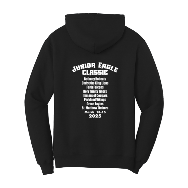 Junior Eagle Classic Core Fleece Pullover Hooded Sweatshirt - Black