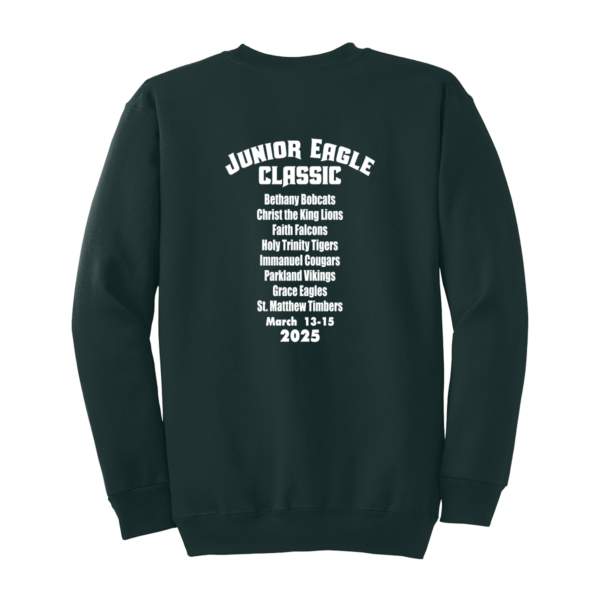 Junior Eagle Classic Essential Fleece Crewneck Sweatshirt - Green/White